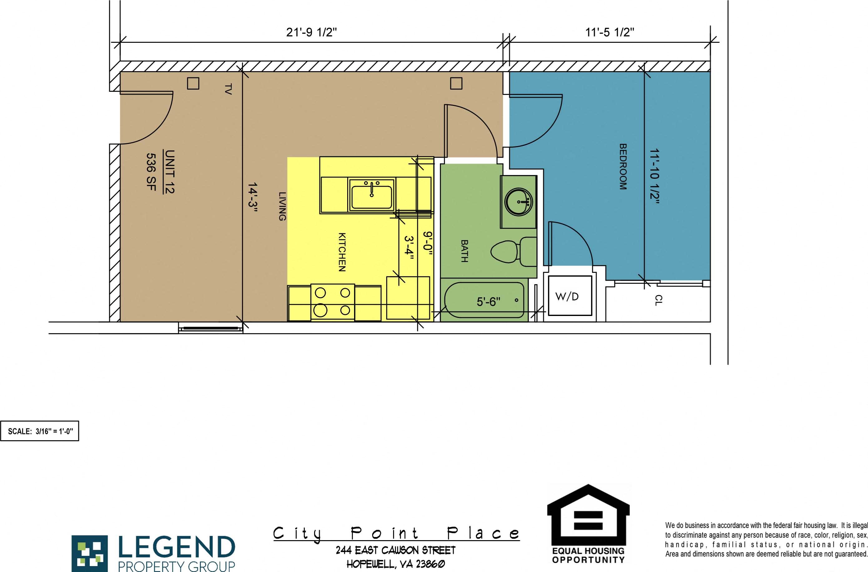 Floorplan City Point Place Unit 12 Floorplan City Point Place Unit 12
